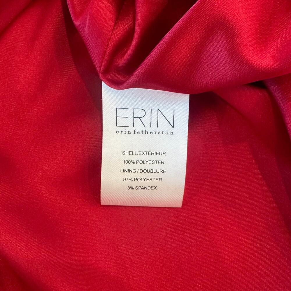 Erin Fetherston Ruscha Strapless Fit Flare Dress Bow NWT 10 Red Holiday Event - Picture 15 of 16